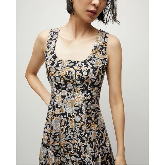 Veronica Beard Midi Floral Sleeveless Jolie Dress - Picture 3 of 7